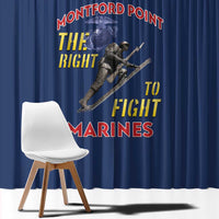 Montford Point Marines Window Curtain The Right To Fight - Blue - Wonder Print Shop
