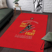 Montford Point Marines Area Rug The Right To Fight - Red - Wonder Print Shop