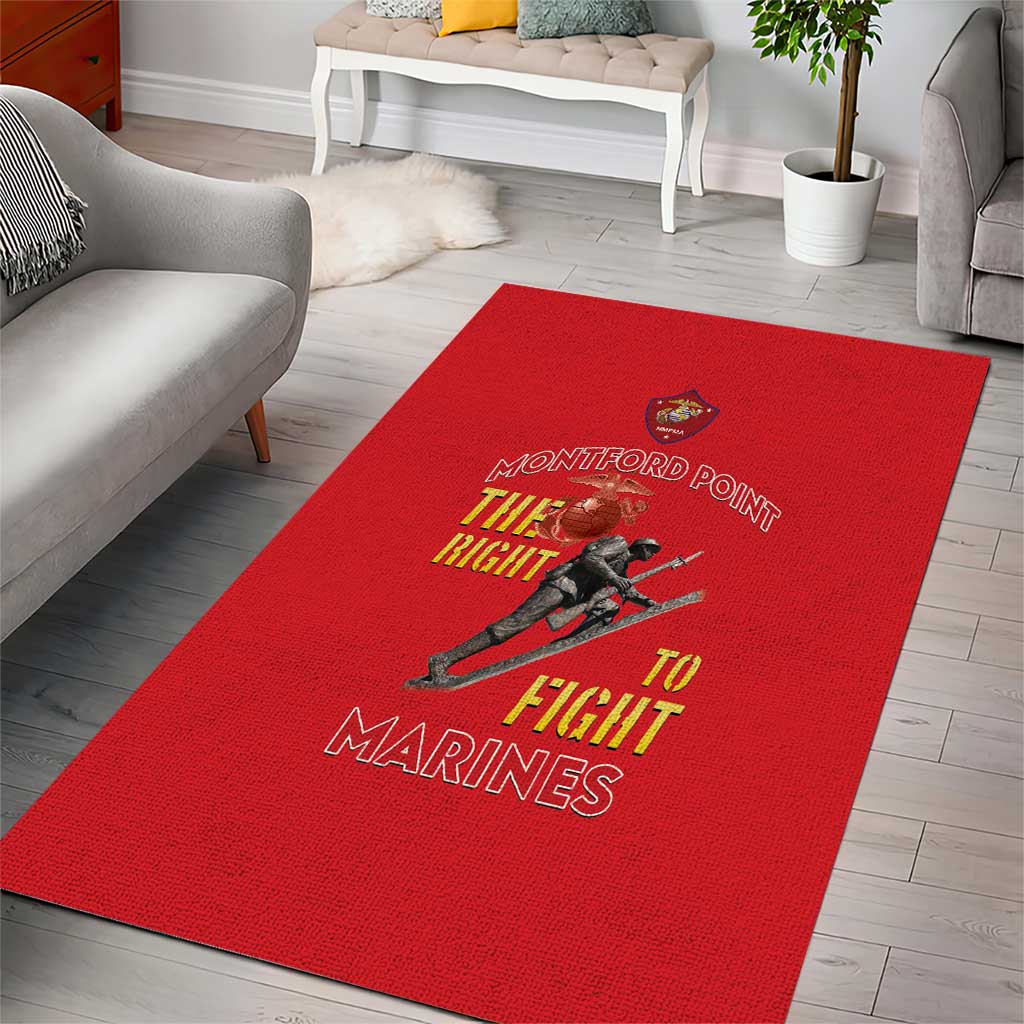 Montford Point Marines Area Rug The Right To Fight - Red - Wonder Print Shop