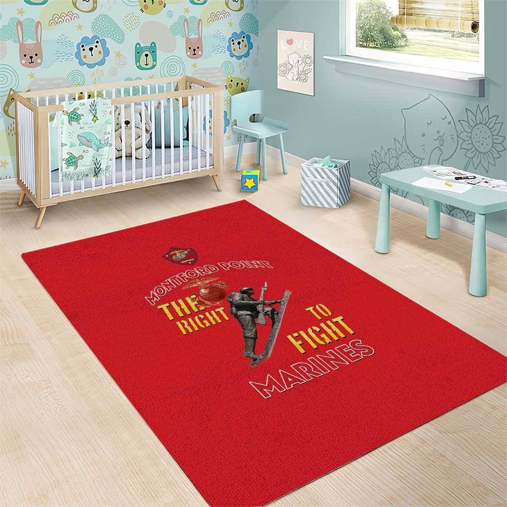 Montford Point Marines Area Rug The Right To Fight - Red - Wonder Print Shop