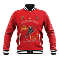 Montford Point Marines Baseball Jacket The Right To Fight - Red - Wonder Print Shop
