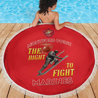 Montford Point Marines Beach Blanket The Right To Fight - Red - Wonder Print Shop