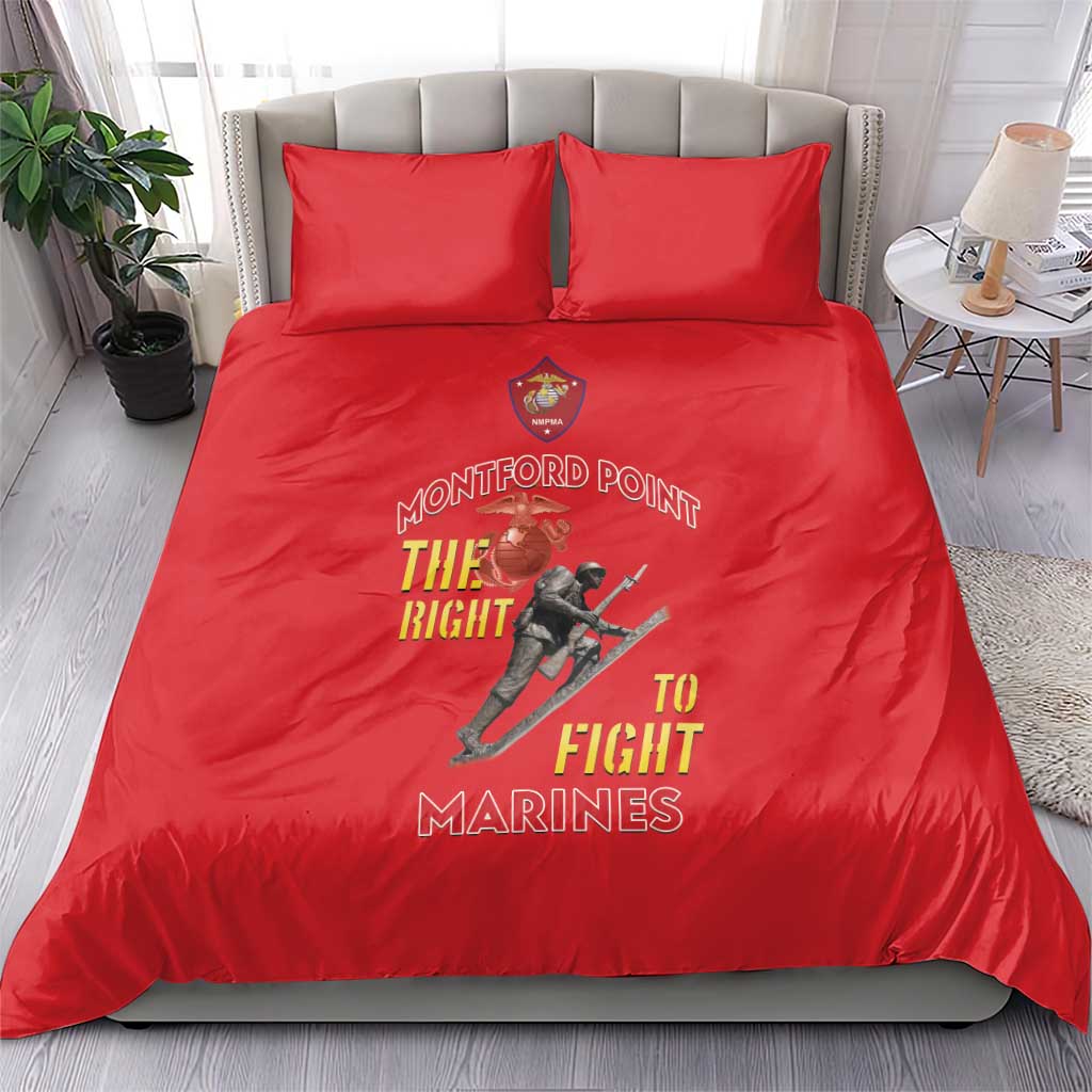Montford Point Marines Bedding Set The Right To Fight - Red - Wonder Print Shop