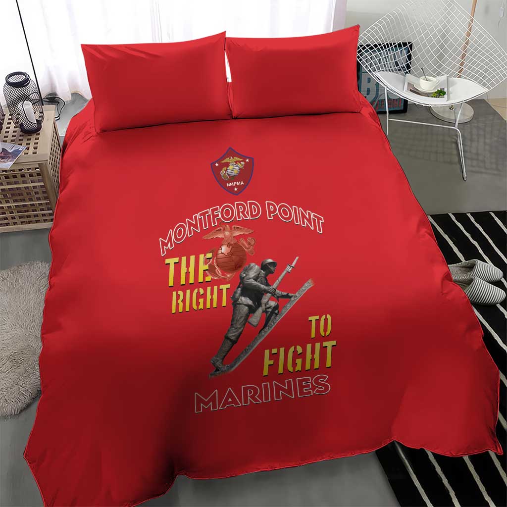 Montford Point Marines Bedding Set The Right To Fight - Red - Wonder Print Shop