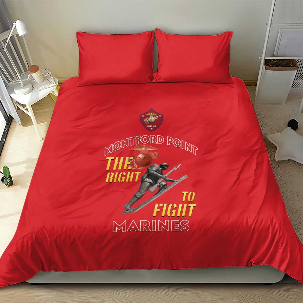 Montford Point Marines Bedding Set The Right To Fight - Red - Wonder Print Shop