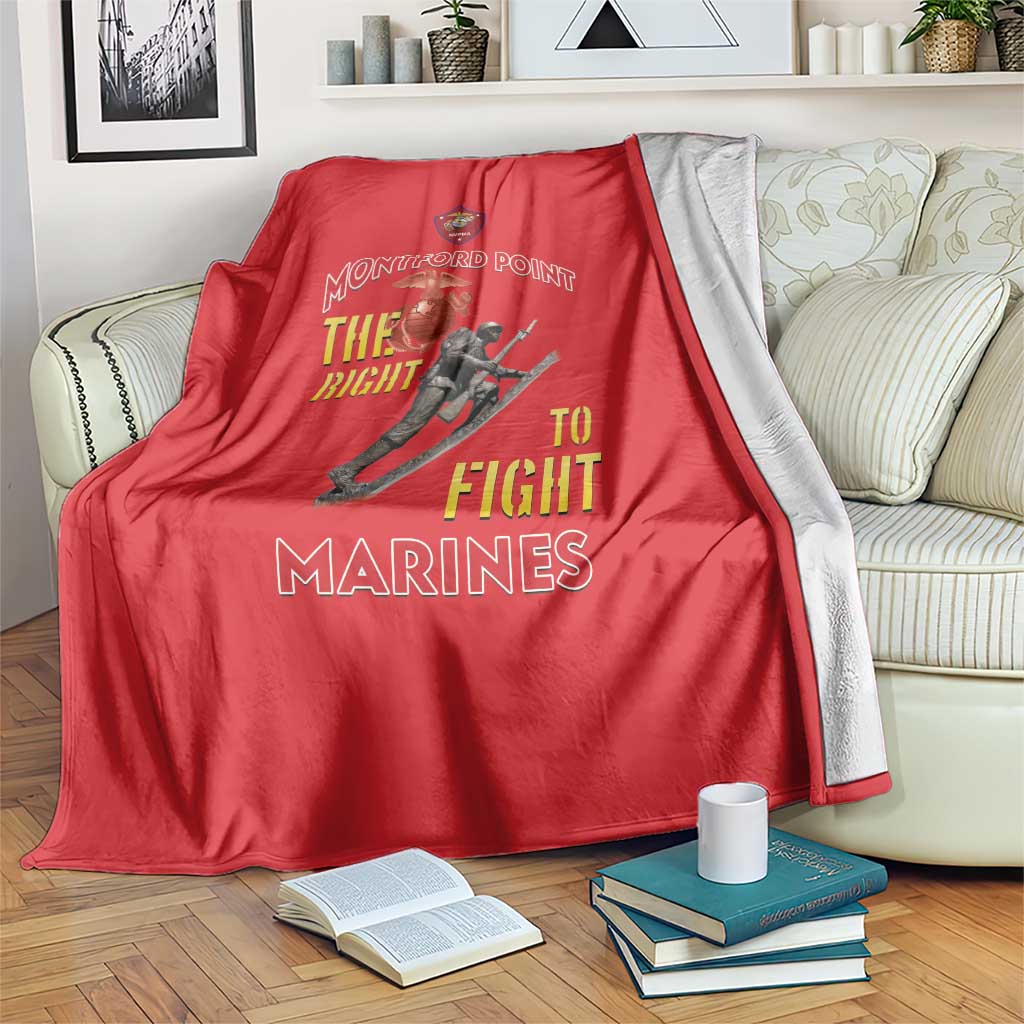 Montford Point Marines Blanket The Right To Fight - Red - Wonder Print Shop