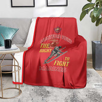 Montford Point Marines Blanket The Right To Fight - Red - Wonder Print Shop