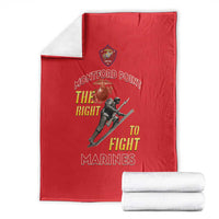 Montford Point Marines Blanket The Right To Fight - Red - Wonder Print Shop