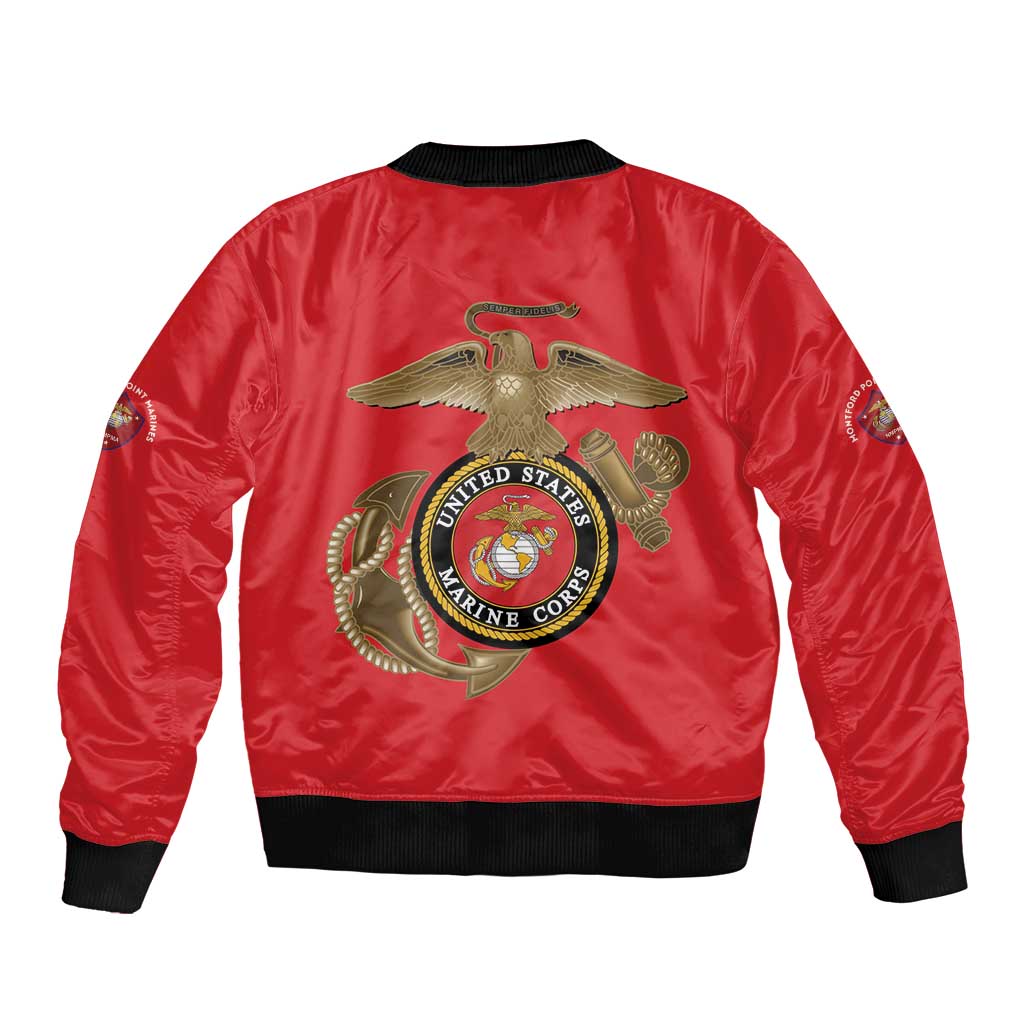 Montford Point Marines Bomber Jacket The Right To Fight - Red - Wonder Print Shop