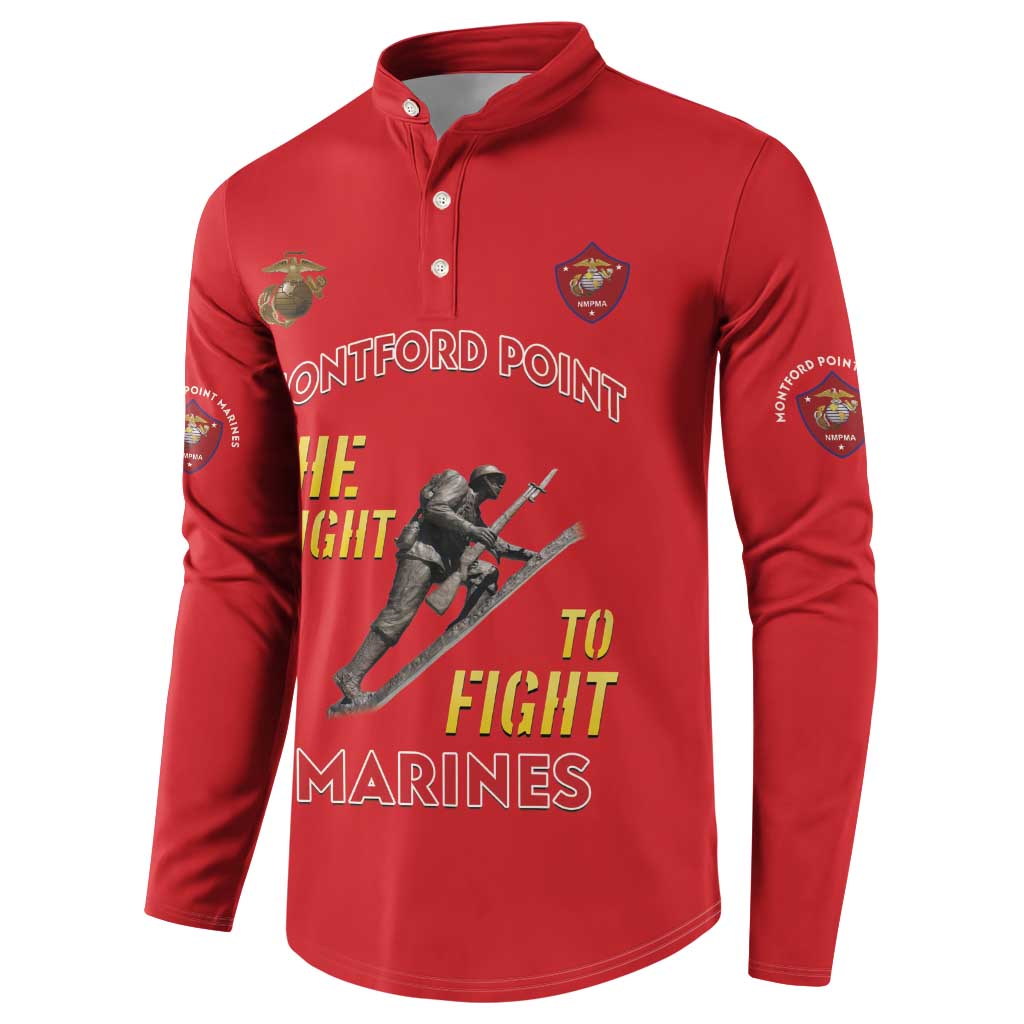 Montford Point Marines Button Sweatshirt The Right To Fight - Red - Wonder Print Shop