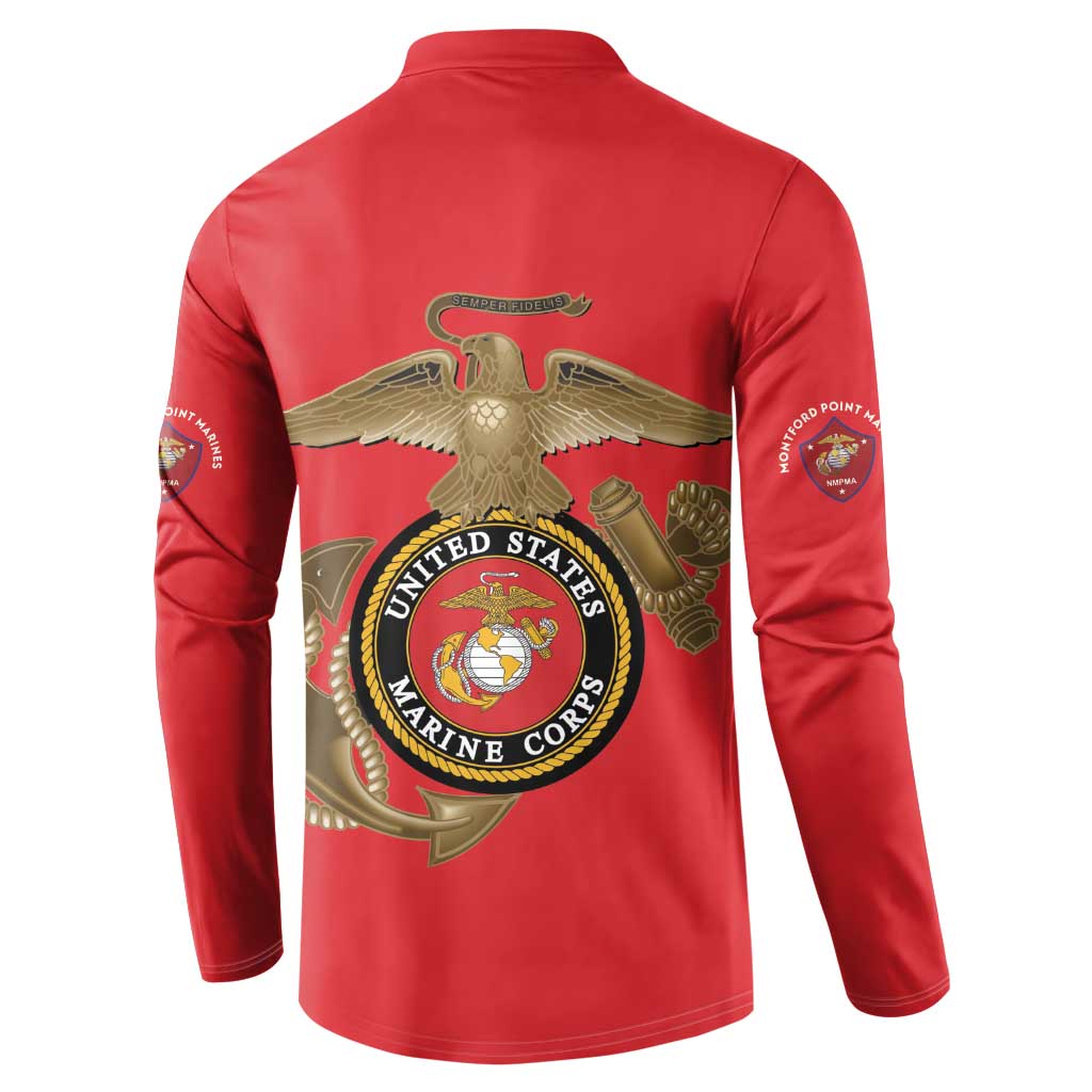 Montford Point Marines Button Sweatshirt The Right To Fight - Red - Wonder Print Shop
