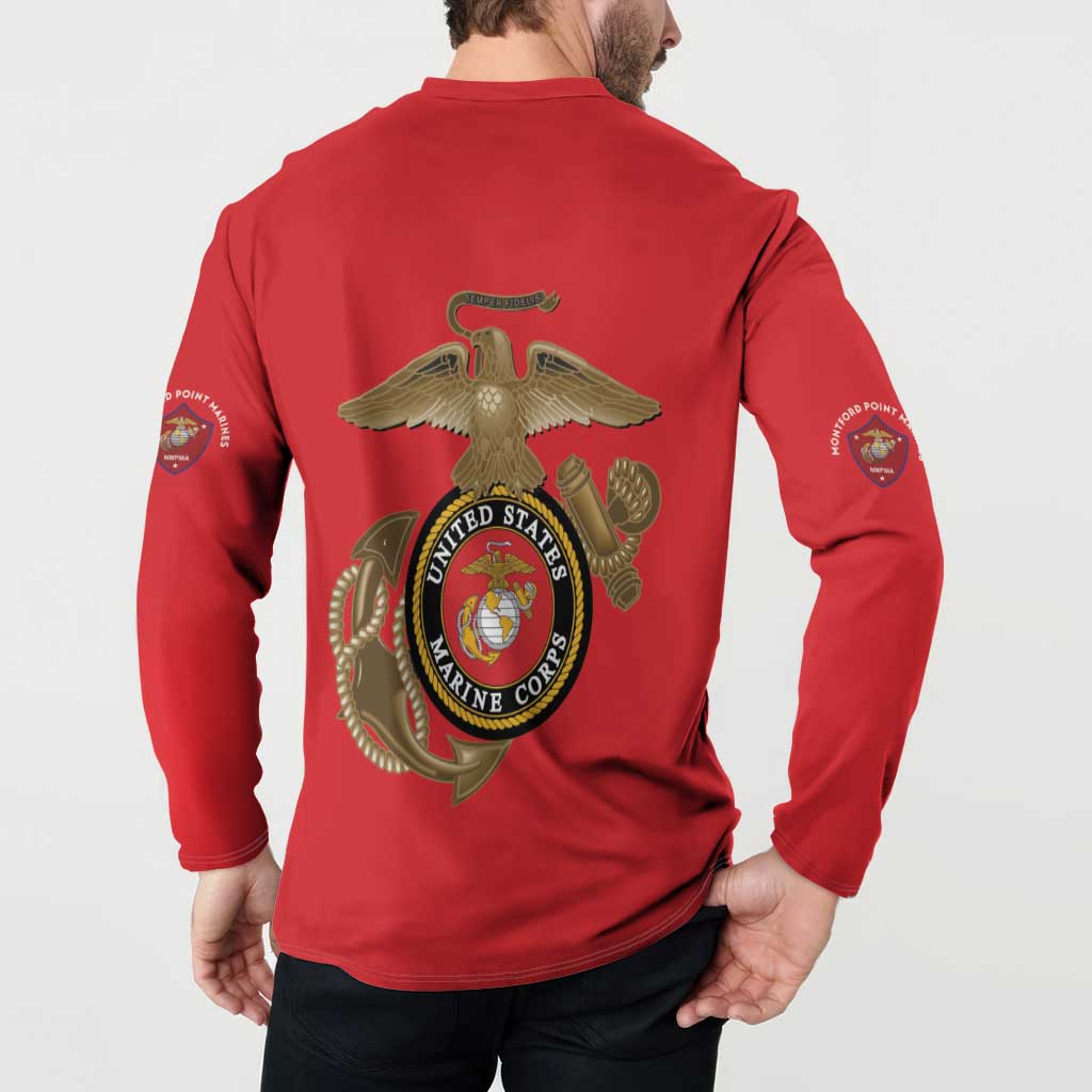 Montford Point Marines Button Sweatshirt The Right To Fight - Red - Wonder Print Shop