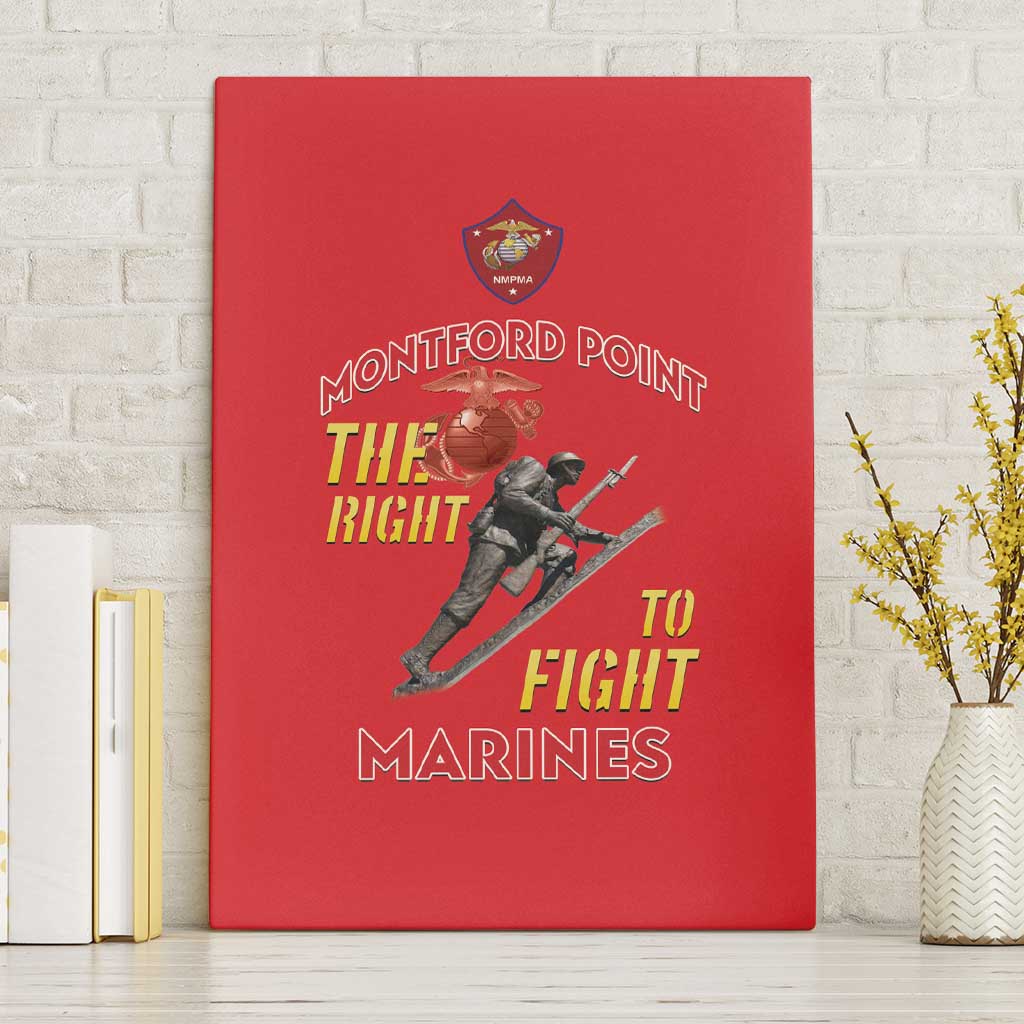 Montford Point Marines Canvas Wall Art The Right To Fight - Red - Wonder Print Shop