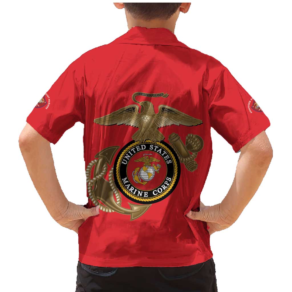 Montford Point Marines Family Matching Mermaid Dress and Hawaiian Shirt The Right To Fight - Red - Wonder Print Shop