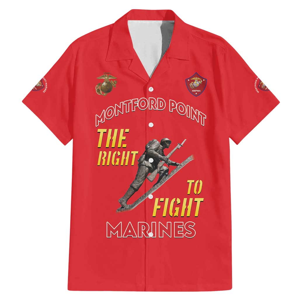Montford Point Marines Family Matching Mermaid Dress and Hawaiian Shirt The Right To Fight - Red - Wonder Print Shop