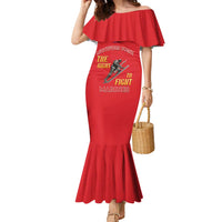 Montford Point Marines Family Matching Mermaid Dress and Hawaiian Shirt The Right To Fight - Red - Wonder Print Shop