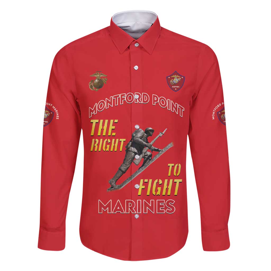 Montford Point Marines Family Matching Short Sleeve Bodycon Dress and Hawaiian Shirt The Right To Fight - Red - Wonder Print Shop