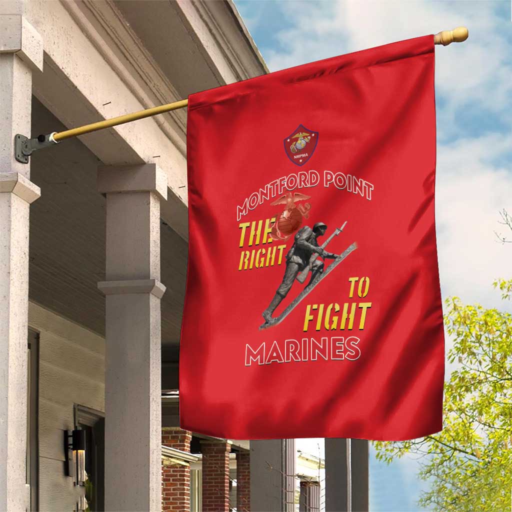 Montford Point Marines Garden Flag The Right To Fight - Red - Wonder Print Shop
