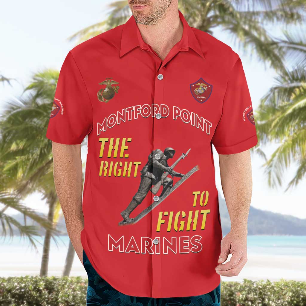 Montford Point Marines Hawaiian Shirt The Right To Fight - Red - Wonder Print Shop