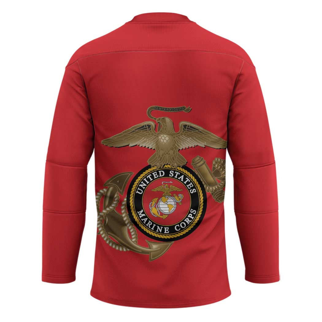 Montford Point Marines Hockey Jersey The Right To Fight - Red - Wonder Print Shop