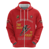Montford Point Marines Hoodie The Right To Fight - Red - Wonder Print Shop