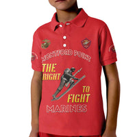 Montford Point Marines Kid Polo Shirt The Right To Fight - Red - Wonder Print Shop