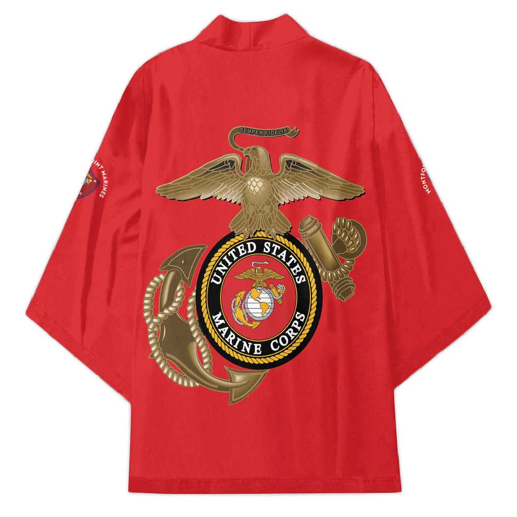Montford Point Marines Kimono The Right To Fight - Red - Wonder Print Shop