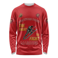 Montford Point Marines Long Sleeve Shirt The Right To Fight - Red - Wonder Print Shop