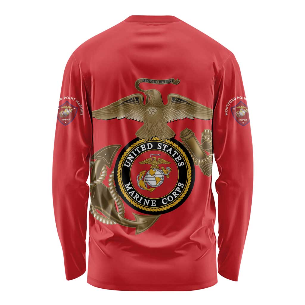 Montford Point Marines Long Sleeve Shirt The Right To Fight - Red - Wonder Print Shop