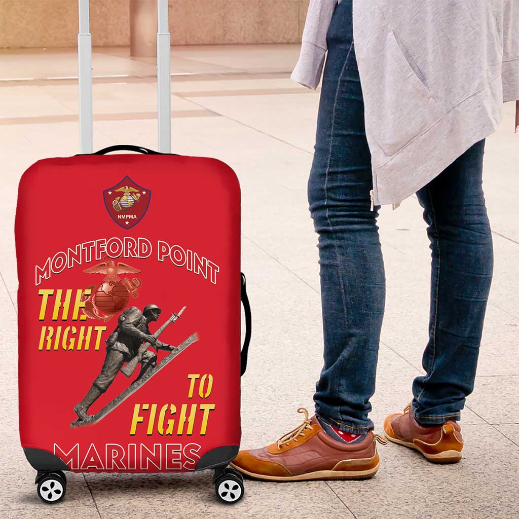 Montford Point Marines Luggage Cover The Right To Fight - Red - Wonder Print Shop