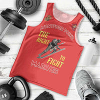 Montford Point Marines Men Tank Top The Right To Fight - Red - Wonder Print Shop
