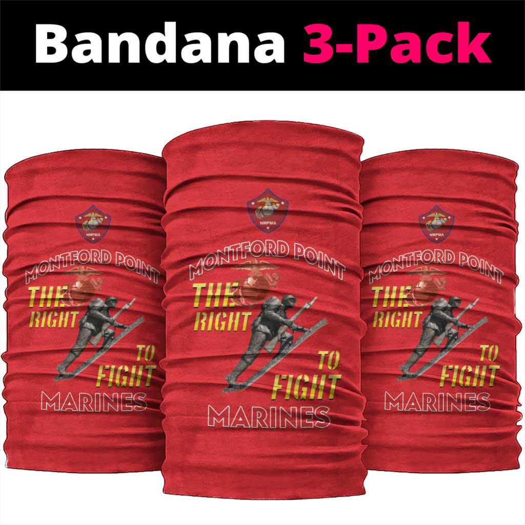 Montford Point Marines Neck Gaiter The Right To Fight - Red LT15