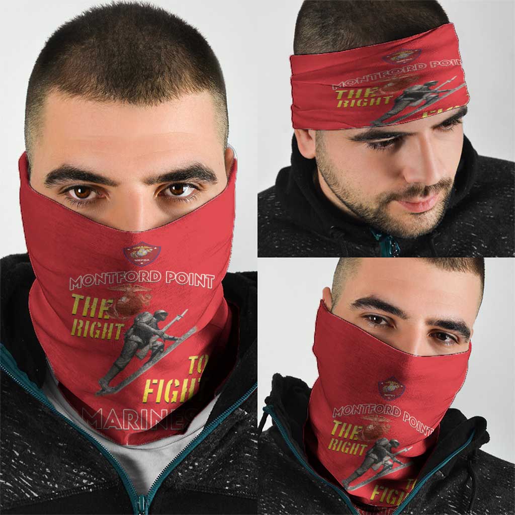 Montford Point Marines Neck Gaiter The Right To Fight - Red LT15