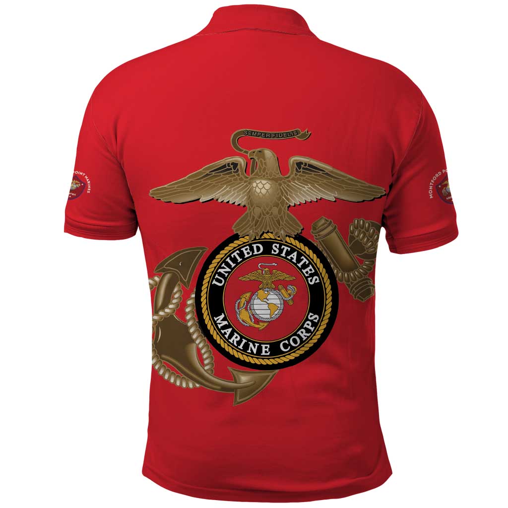 Montford Point Marines Polo Shirt The Right To Fight - Red - Wonder Print Shop