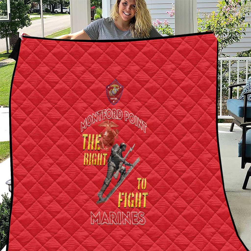 Montford Point Marines Quilt The Right To Fight - Red - Wonder Print Shop