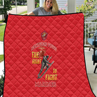 Montford Point Marines Quilt The Right To Fight - Red - Wonder Print Shop