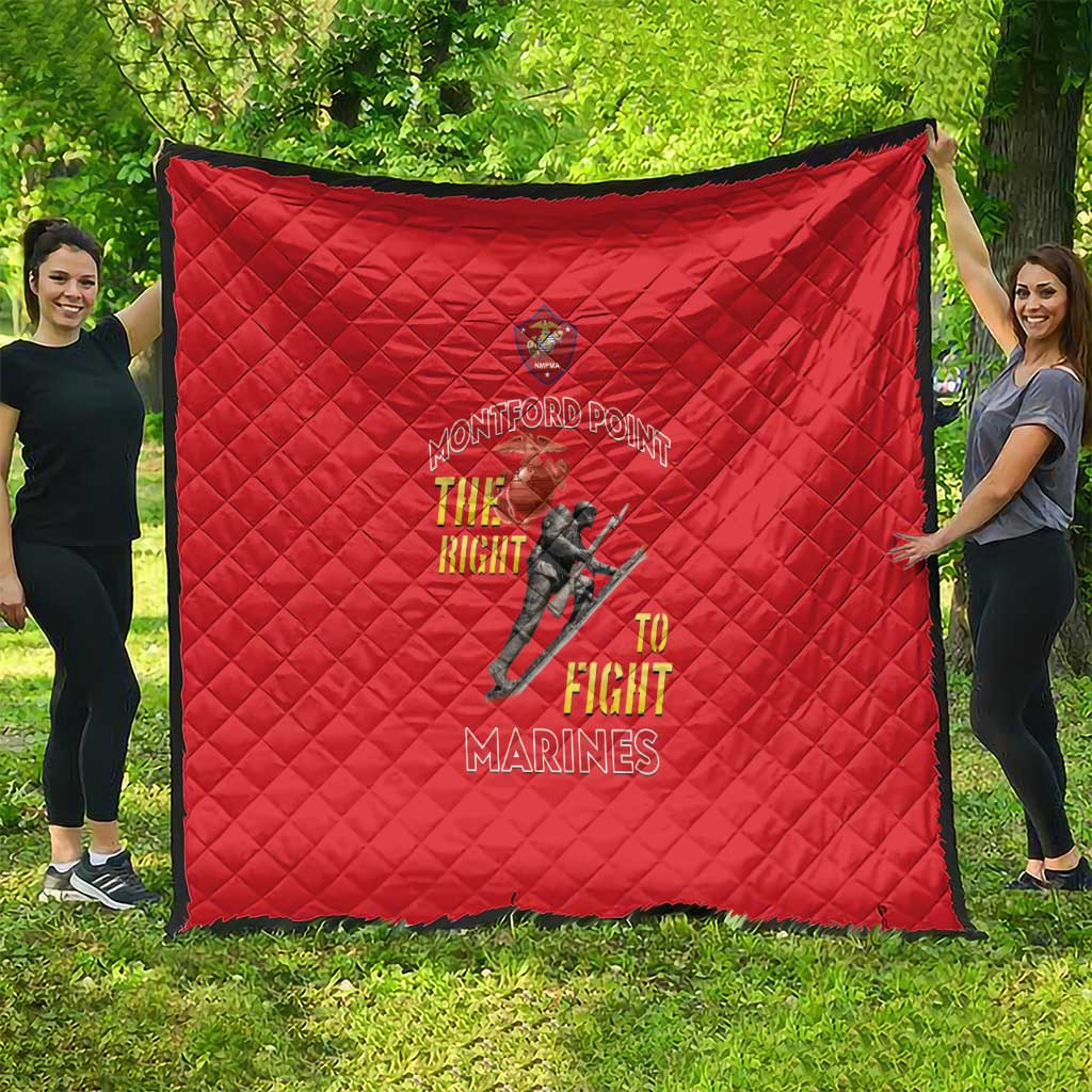 Montford Point Marines Quilt The Right To Fight - Red - Wonder Print Shop