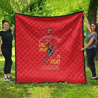 Montford Point Marines Quilt The Right To Fight - Red - Wonder Print Shop