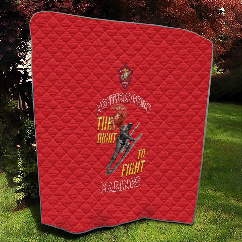 Montford Point Marines Quilt The Right To Fight - Red - Wonder Print Shop