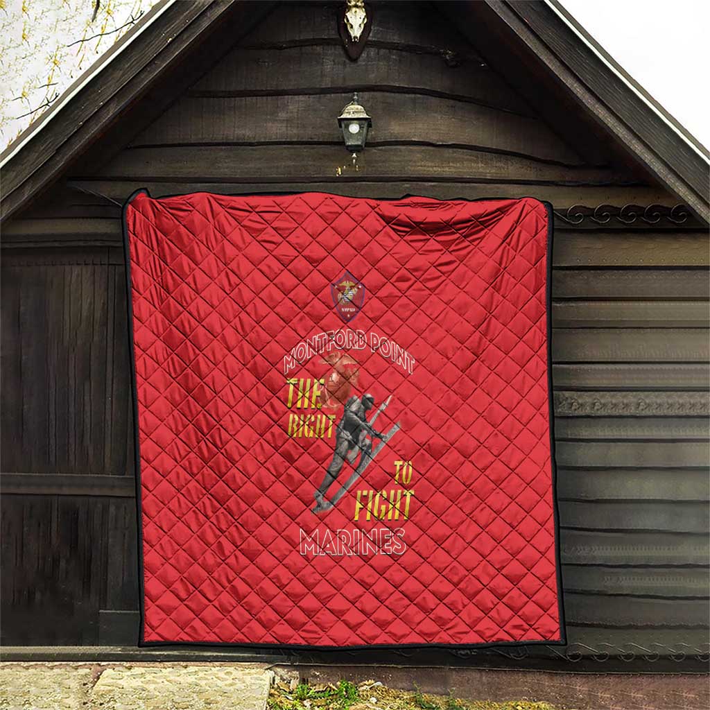 Montford Point Marines Quilt The Right To Fight - Red - Wonder Print Shop
