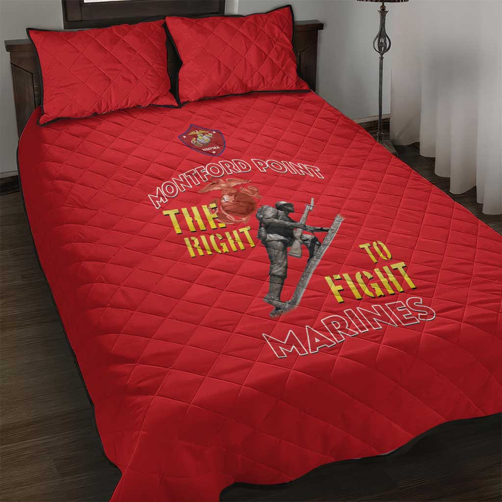 Montford Point Marines Quilt Bed Set The Right To Fight - Red - Wonder Print Shop