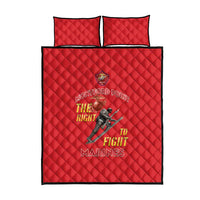 Montford Point Marines Quilt Bed Set The Right To Fight - Red - Wonder Print Shop