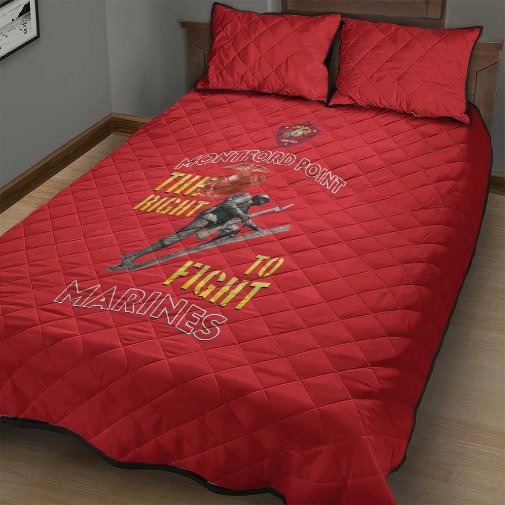 Montford Point Marines Quilt Bed Set The Right To Fight - Red - Wonder Print Shop
