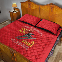 Montford Point Marines Quilt Bed Set The Right To Fight - Red - Wonder Print Shop