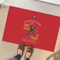 Montford Point Marines Rubber Doormat The Right To Fight - Red - Wonder Print Shop