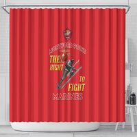 Montford Point Marines Shower Curtain The Right To Fight - Red - Wonder Print Shop