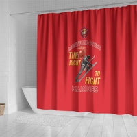 Montford Point Marines Shower Curtain The Right To Fight - Red - Wonder Print Shop
