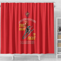 Montford Point Marines Shower Curtain The Right To Fight - Red - Wonder Print Shop
