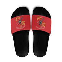Montford Point Marines Slide Sandals The Right To Fight - Red - Wonder Print Shop