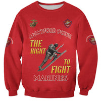 Montford Point Marines Sweatshirt The Right To Fight - Red - Wonder Print Shop